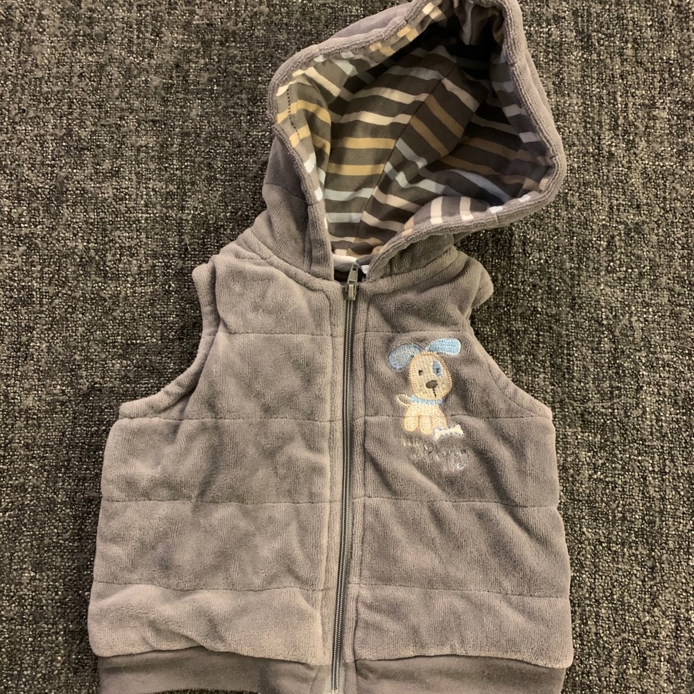 Baby Headquarters Quilted Fleece Terry Vest 3-6M